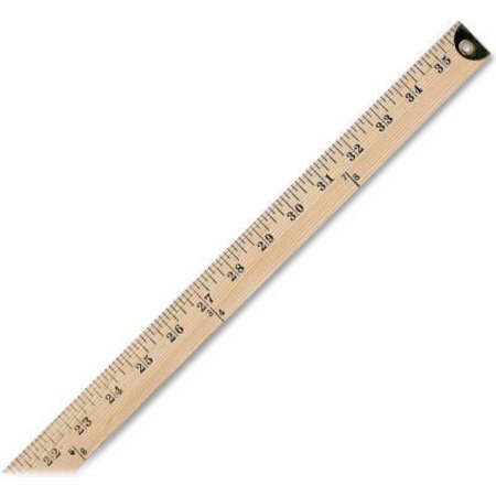 ACME UNITED Westcott® Yardstick with Brass Ends, 36" Long, Wood, 1 Each 10425